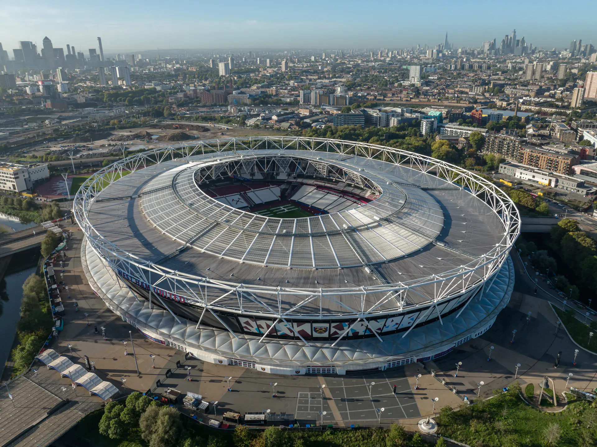 London Stadium in Stratford, home of West Ham United FC